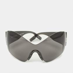 Pre Owned Balenciaga Black BB0180S Shield Sunglasses