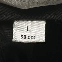 Pre Owned Balenciaga Black Logo Print Cotton Baseball Cap L