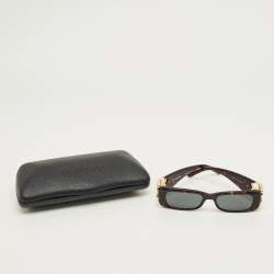Pre Owned Balenciaga Black BB0096S Dynasty Rectangle Sunglasses