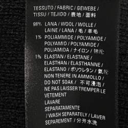 Pre Owned Balenciaga Blue Monogram Wool Knit Beanie