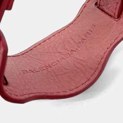 مملوكة مسبقًا Balenciagna Leather Red Giant Bracelet