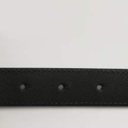 Pre Owned حزام بالنسياغا جلد أسود منقوش بكروكوديل 70 سم