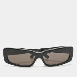 Pre Owned نظارة شمسية بالنسياغا BB0286S سوداء مستطيلة