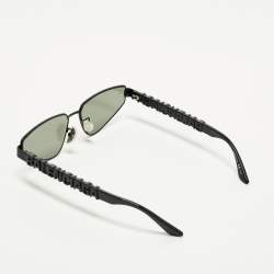 مملوكة مسبقًا Balenciaga Black BB0107S Logo Cat Eye Sunglasses