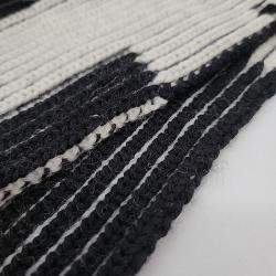 مملوكة مسبقًا وشاح بالنسياجا صوف أسود/أبيض