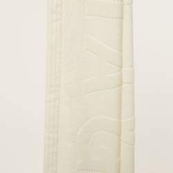 مملوكة مسبقًا وشاح بالنسياغا شارة بيضاء قطن تيري بأهداب