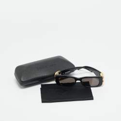 Pre Owned Balenciaga Black BB0096S Dynasty Rectangle Sunglasses