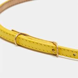 Pre Owned Balenciaga 70 CM Slim Buckle Belt Yellow Leather
