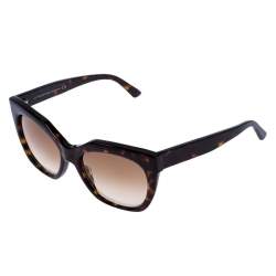 Pre Owned Balenciaga Dark Havana/ Brown Gradient BA 132 Square Sunglasses
