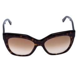 Pre Owned Balenciaga Dark Havana/ Brown Gradient BA 132 Square Sunglasses