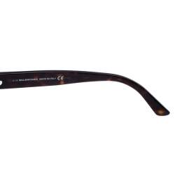Pre Owned Balenciaga Brown Tortoise BA 143 Logomania Cat Eye Sunglasses