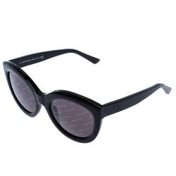 Pre Owned Balenciaga Black BA 133 Logomania Cat Eye Sunglasses