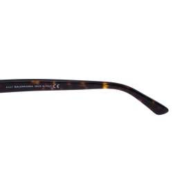 Pre Owned Balenciaga Brown Tortoise Gradient BA 127 Half Rim Cat Eye Sunglasses
