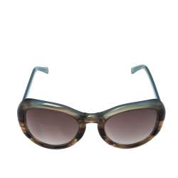 مملوكة مسبقًا Balenciaga Green & Brown/ Pink Gradient BAL 0128/S Oval Sunglasses