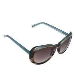 Balenciaga Green & Brown/ Pink Gradient BAL 0128/S Oval Sunglasses