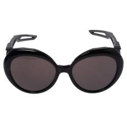 Pre Owned Balenciaga Black Tone/ Grey BB0024S Oversized Sunglasses