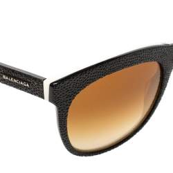 Pre Owned Balenciaga Black/Brown Gradient BA0024 04F Cat Eye Sunglasses