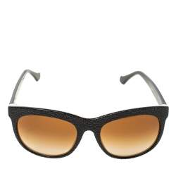 Pre Owned Balenciaga Black/Brown Gradient BA0024 04F Cat Eye Sunglasses
