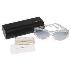 Pre Owned Balenciaga Clear Acetate BA 34 Bubble Sunglasses