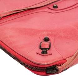 Balenciaga Rose Bonbon Leather Laptop Case