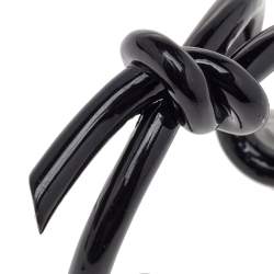 Pre Owned Balenciaga Black Metal Knot Cuff Bracelet M