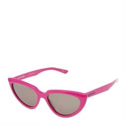 Pre Owned Balenciaga Pink/Grey BB0182S-003 Cat-Eye Sunglasses