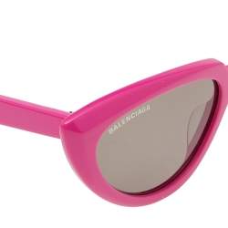 Pre Owned Balenciaga Pink/Grey BB0182S-003 Cat-Eye Sunglasses