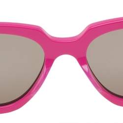 Pre Owned Balenciaga Pink/Grey BB0182S-003 Cat-Eye Sunglasses