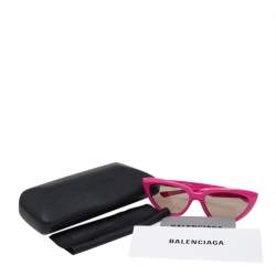 Pre Owned Balenciaga Pink/Grey BB0182S-003 Cat-Eye Sunglasses