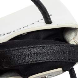 Pre Owned Balenciaga White Leather Shopping Phone Holder Bag