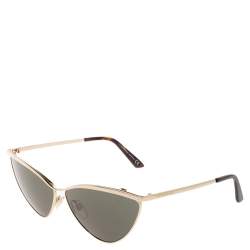 Pre Owned Balenciaga Gold/Brown Havana BA126 Cat Eye Sunglasses
