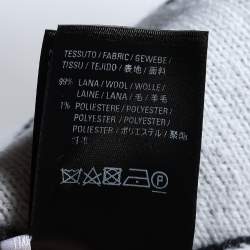 Balenciaga Monochrome All Over Logo Intarsia Wool Knit Stole