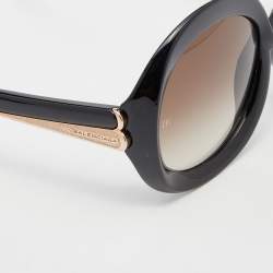 Pre Owned Balenciaga Black/ Brown Gradient BA7 Oversized Sunglasses