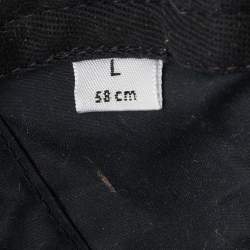 Pre Owned Balenciaga Black Logo Embroidered Cotton Baseball Cap