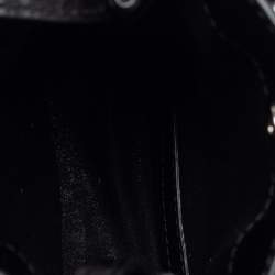 Balenciaga Black Leather Shopping Phone Holder Bag
