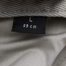 Pre Owned Balenciaga Grey Cotton Embroidered Logo Baseball Cap L
