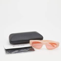 Pre Owned Balenciaga Pink/Rose Tinted BB0095S Dynasty D-Frame Sunglasses