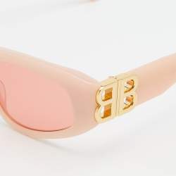 Pre Owned Balenciaga Pink/Rose Tinted BB0095S Dynasty D-Frame Sunglasses