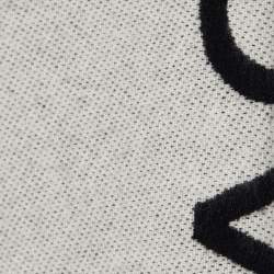 Balenciaga Bicolor Jacquard Logo Cashmere Scarf