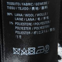 Balenciaga Black/White Logo Intarsia Wool Blend Scarf