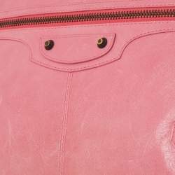Balenciaga Pink Leather Arena Hardware Laptop Case
