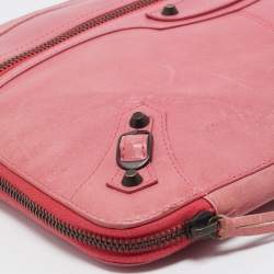 Balenciaga Pink Leather Arena Hardware Laptop Case