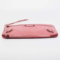 Balenciaga Pink Leather Arena Hardware Laptop Case