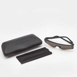 Pre Owned Balenciaga Black BB0003S Shield Sunglasses