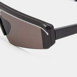 Pre Owned Balenciaga Black BB0003S Shield Sunglasses