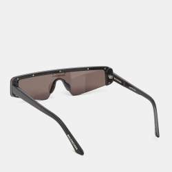 Pre Owned Balenciaga Black BB0003S Shield Sunglasses