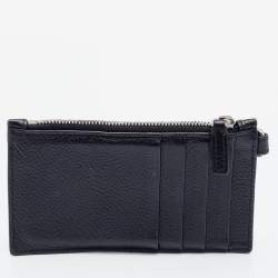 Pre Owned Balenciaga Black Leather Card Holder Lanyard