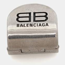 Balenciaga Bb Metal Cuff - Silver