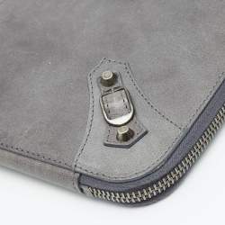 Balenciaga Ardoise Leather Arena Hardware Laptop Case