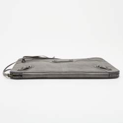 Balenciaga Ardoise Leather Arena Hardware Laptop Case